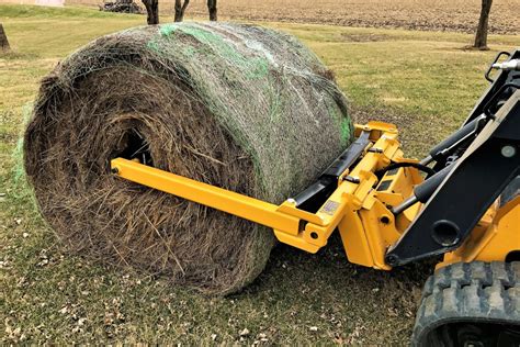 hay unroller for skid steer|6' bale unroller.